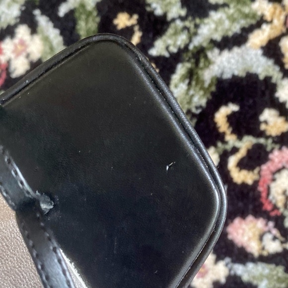 🖤 Vntg FOH Black Lace Up Square Toe Sandals 7.5 - Picture 10 of 14